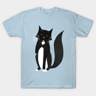 Washing Tuxedo Cat T-Shirt